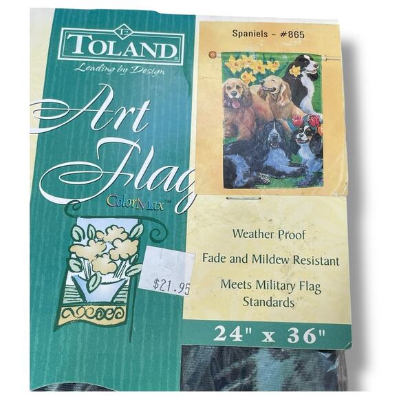 Toland Art Garden Flag Dog Spaniels Cocker Springer #865 Pup Springer 24" x 36" - Picture 6 of 11